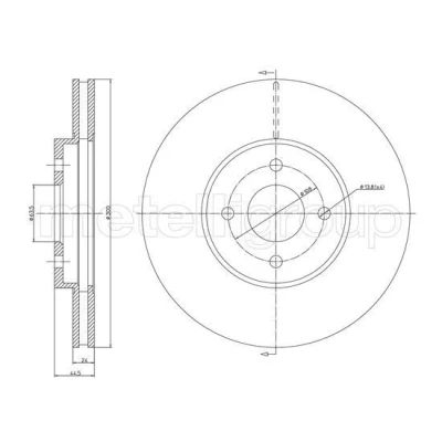 Imagen de METELLI Disco de freno FORD: Focus Mk1 Hatchback, Familiar 300,1mm 24,0mm 4 ventilado 23 1673C Discos freno,