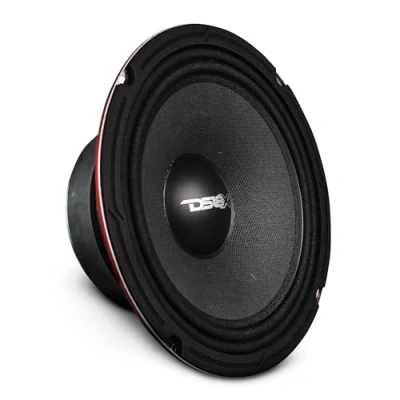 Imagen de DS18 Pro X8.4M Altavoz de 8 Pulgadas, Rango Medio, Cesta Acero Rojo, 550 W máximo, 275 RMS, ohmios, Altavoces Puerta Audio Sistema Sonido estéreo Coche o