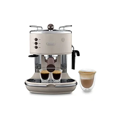 Imagen de De&#039;Longhi DELONGHI Icona Vintage ECOV 311.BG Mã Quina Espresso 1,4 L Semi Automã Tica, 1100 W, 2 Cups, 0 Decibeles, Acero Inoxidable, Beige