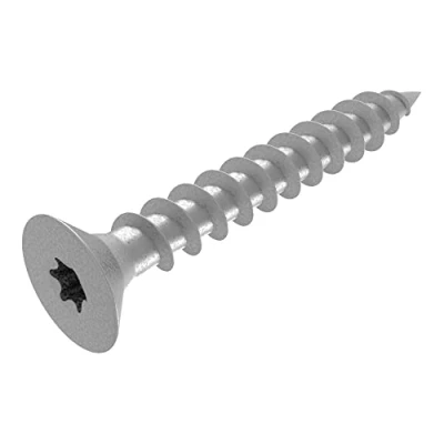 Imagen de SECCARO tornillo para madera aglomerada, 5 x 40 mm, acero inoxidable V2A, VA A2, con rosca completa, TX/hexágono interior, 200 unidades