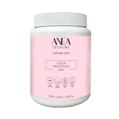 Imagen de Anea Techline Mascarilla Protección del Color, Hidrata y Protege el Cabellos Teñidos, Vegano, Sin Siliconas (450 ml)