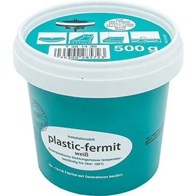 Imagen de Fermit Bote de pasta color blanco, útil plástica para juntas (Masa, resistente a más 100 C (500g lata)