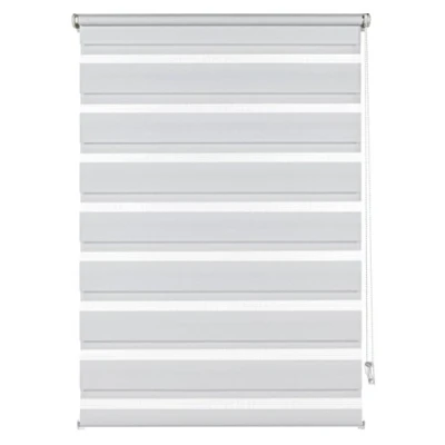 Imagen de Deco Company Estor enrollable Duo, doble, Instalación en la ventana sin taladrar, Todas las piezas de montaje incluidas, Poliéster, 65 x 150 cm, Blanco