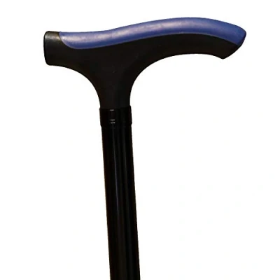 Imagen de Bastón muletilla aluminio extensible y plegable T handle Advance azul