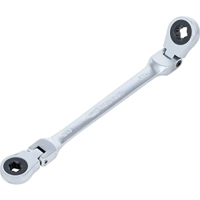 Imagen de BGS 71028 10X12 Llave combinada doble con carraca angulable cabezas de anillo perfil E E10 x E12