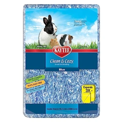 Imagen de Kaytee Superpet Clean &amp; Cozy para Animales pequeños/Roedor/Cama hámster Azul 99,9% Libre de Suciedad Control olores 49,2 litros