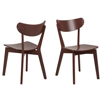 Imagen de AC Design Furniture Roxanne Silla de Comedor, Caucho Madera, Terracota, H: 79,5 x B: 45 T: 55 cm, 2 Unidades