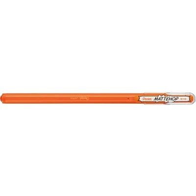 Imagen de Pentel K110 VFX Mattehop Bolígrafo roller de tinta gel con alta cobertura en acabado mate, modelo tapa, 1 unidad = 12 unidades, color naranja