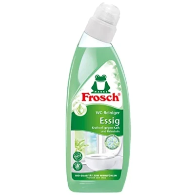 Imagen de Frosch Limpiador de inodoro líquido para vinagre, elimina la cal y orina una limpieza potente con vinagre harina pómez, 750 ml