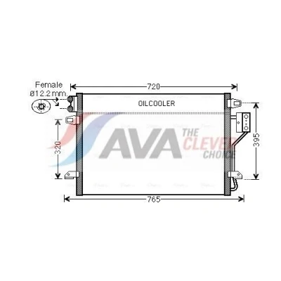 Imagen de PRASCO CR5106 Condensador 15mm Aluminio 613mm R134a CHRYSLER: GRAND 5OYAGER 5
