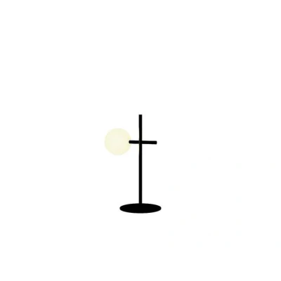 Imagen de Mantra Iluminación Lámpara de mesa Cellar, 1 luz, hierro, negro, cristal, blanco