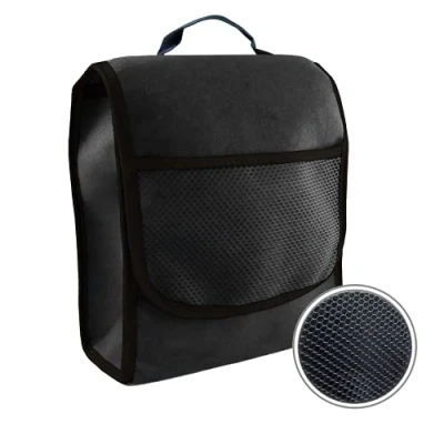 Imagen de L &amp; P Car Design Organizador pequeño para maletero de coche, bolsa herramientas con cierre velcro (negro)