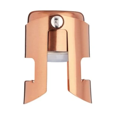 Imagen de BAR CRAFT Luxe Lounge Tapón para champán, Color Cobre, Acero Inoxidable