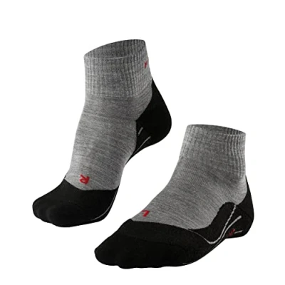 Imagen de FALKE TK5 Wander Short W SSO lana hilo funcional anti ampollas fino 1 par, Calcetines para senderismo Mujer, Gris (Light Grey 3403), 37 38