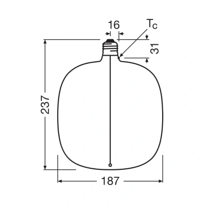 Imagen de OSRAM LED Vintage Big Oval E27 4,8W 818 Filamento humo atenuable