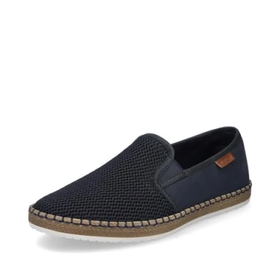 Imagen de Rieker Hombre Mocasines B5265, de Caballero Zapatillas,Pantuflas,Zapatillas,Mocasines,Zapatos Negocios,Azul (Blau / 14),44 EU 9.5 UK