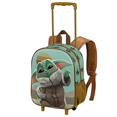 Imagen de Karactermania THE Mandalorian SAY HI 3D MINI Trolley para niños, Talla: One Size, Verde
