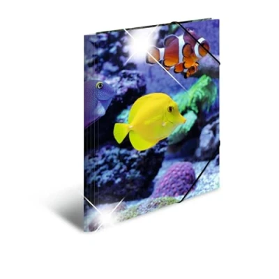 Imagen de HERMA 19334 carpeta de dibujo Animales brillante con motivo Peces, A3, plástico resistente, impresión interior, 1 palmo