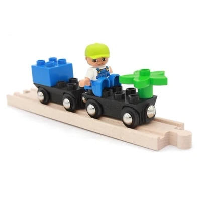 Imagen de Locorico 2 vagones para tren de madera (Duplo)