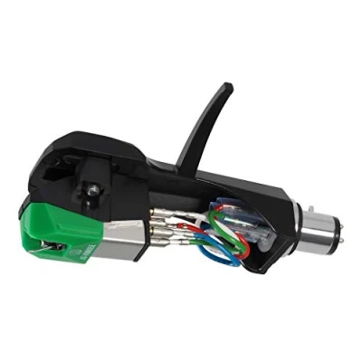 Imagen de Audio Technica AT VM95E/H Juego de portacápsulas/cartucho fonográfico imán móvil dual, estilete cónico 1,27 cm, incluye accesorios montaje, color negro y azul