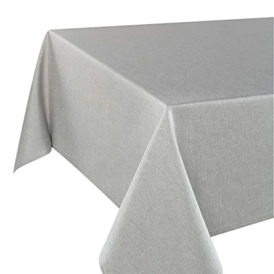 Imagen de Tischdeckenshop24 Mantel Viena gris Premium, antimanchas, para todo el año, rectangular, 140 x 220 cm