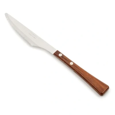 Imagen de Arcos Serie Manchega Cuchillo Mesa Hoja Serrada de Acero Inoxidable 120 mm Mango Madera Comprimida color marrón