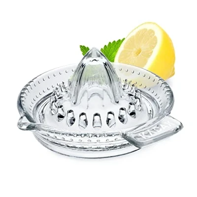 Imagen de KADAX exprimidor de cítricos vidrio sodio y calcio, manual con boquilla, limones, naranjas, limas (transparente)