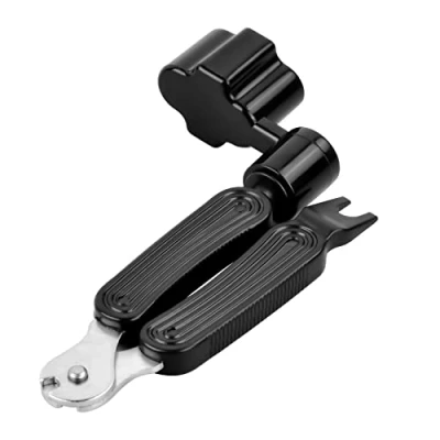 Imagen de Vesaneae 3 en 1 Enrollador y Cortador de Cuerdas Guitarra, Devanador Negro Puente Pin Puller, Multifuncional Herramienta Reparación para Guitarra Ukelele Mandolina