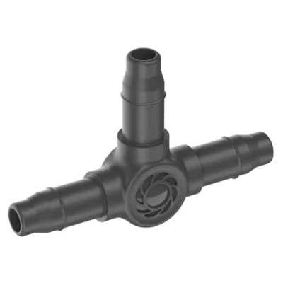 Imagen de Gardena sistema Micro Drip pieza en T 4,6 mm (3/16 pulgadas): Accesorio para bifurcar tubos de distribución o gotero, instalación sin dobleces, técnica conexión Easy &amp; Flexible (13211 20)