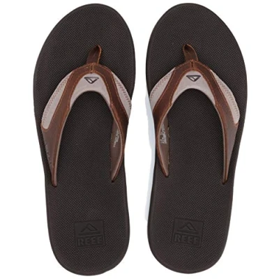 Imagen de Reef Leather Fanning, Chanclas Hombre, Brown, 37.5 EU