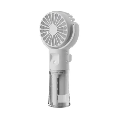 Imagen de Mini Ventilador De Mano Klack F4 Con Pulverizador Agua, Recargable Por Usb Blanco