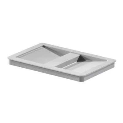 Imagen de Hailo 1068589 Tapa de Repuesto para Cubo la Basura, con Mango Integrado, plástico Gris, biotapa