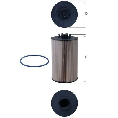 Imagen de MAHLE ORIGINAL KX 657D Filtro Combustible Cartucho filtrante MAN: TGX, TGX II, TGS