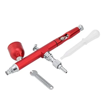 Imagen de Kit de System Aerógrafo 7CC con conector entrada Herramienta pintura doble acción multifuncional pistola (Red)