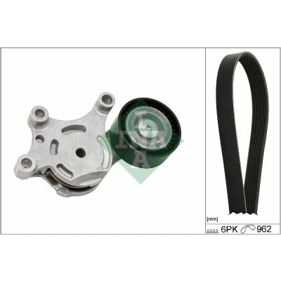 Imagen de INA 529 0298 10 Juego de correas trapeciales poli V Revisar/sustituir poleas libres del alternador FORD: S Max Mk1, MONDEO 4 Stufenheck