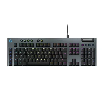 Imagen de Teclado gaming Logitech G G915 X, Cable, Keycontrol, Teclas personalizables/PBT, Interruptores mecánicos, RGB Lightsync, Accionamiento 1.3 mm, Negro
