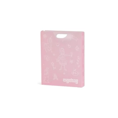 Imagen de ergobag Carpeta DIN A4 con asa para más orden en la mochila, transparente y estable, color rosa