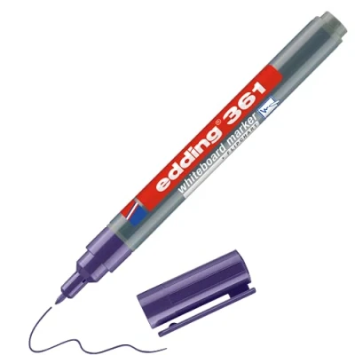 Imagen de edding 361 marcador para pizarras blancas violeta 1 rotulador punta redonda mm pizarra blanca, borrado en seco flipchart, tablón de notas