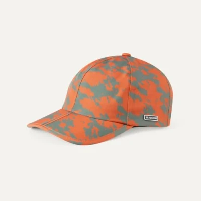 Imagen de SEALSKINZ Salle Gorra Plegable Impermeable, Impresión Naranja., Talla única