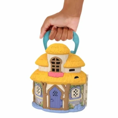 Imagen de Mattel Disney Wish El Poder de los Deseos, Cabaña Asha en Reino Rosas Casa muñecas pequeñas con figura, muebles y accesorios, inspirado la película, juguete +3 años (HRH76)