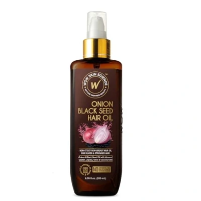 Imagen de WOW Skin Science Aceite para el cabello de semilla negra cebolla seco dañado y crecimiento cuidado del cabello, Marrón, 6.8 Fl Oz (Paquete 1)