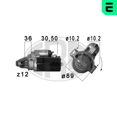 Imagen de ERA 220682A Motor de arranque 12 2,5 FORD: Transit Mk6 Furgón, Custom V362 V363 Furgón