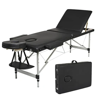 Imagen de Mondeer M1045010105 Mesa de Masaje, Negra, 3 Section