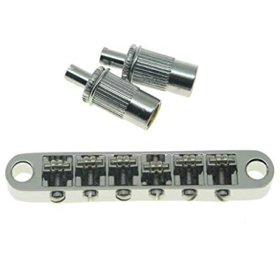 Imagen de Dopro Puente de sillín para Guitarra Tune O Matic Epiphone Les Paul, SG, Dot, Bigsby con postes roscados M8, cromo