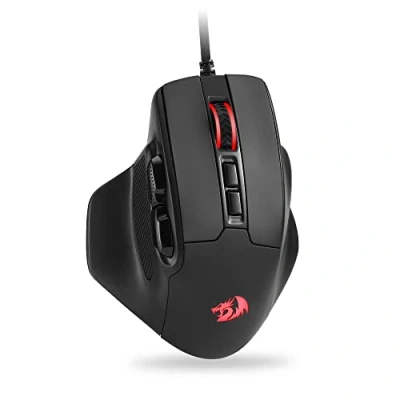 Imagen de Redragon M806 Bullseye Ratón para juegos, 7 botones programables, con cable, RGB agarre ergonómico natural, software compatible carpetas de teclas y retroiluminación
