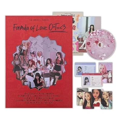 Imagen de TWICE THE 3RD ALBUM [Formula of Love: O+T=&lt; 3] (Braek It Ver.) Photobook + CD R Index Photo Paper Scientist ID Cards D.I.Y Sticker Break Scratch Card Photocard 2 Pin Badges