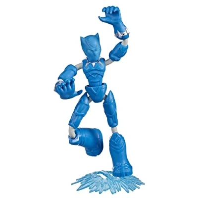 Imagen de Hasbro Marvel Avengers Bend and Flex Missions Figura de Black Panther Ice Mission 15 cm para niños a Partir 4 años, F4015
