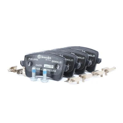 Imagen de BREMBO P 85 099X Juego de pastillas freno excl. contacto avisador desgaste con tornillos pinza accesorios AUDI: Q5, A5 B8 Coupé