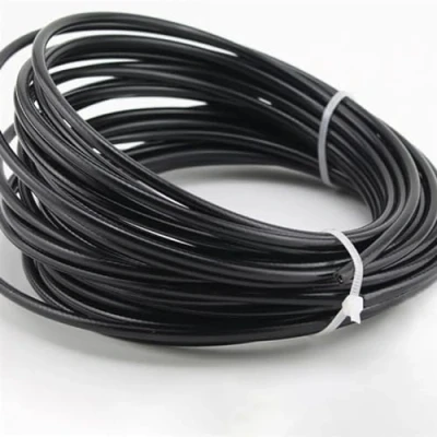 Imagen de cuerda de alambre acero inoxidable 304, 1 unidad diámetro, 1mm, 1,2mm, 1,5mm, 2mm, 3mm, 4mm, 5mm, 6mm, Cable negro recubierto PVC, tendedero suave 7 * (Size : 4mm (2 Meter))