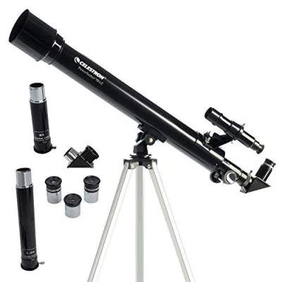 Imagen de Celestron 21039 PowerSeeker 50AZ: telescopio refractor, apertura de 50 mm, negro